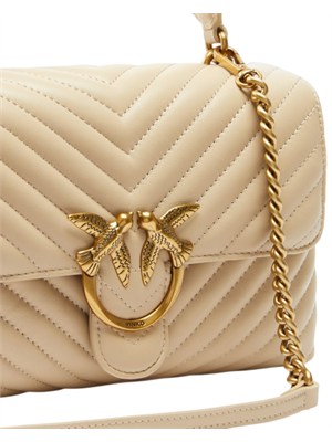 Borsa Pinko Lady Love Bag Puff in pelle beige in DONNA