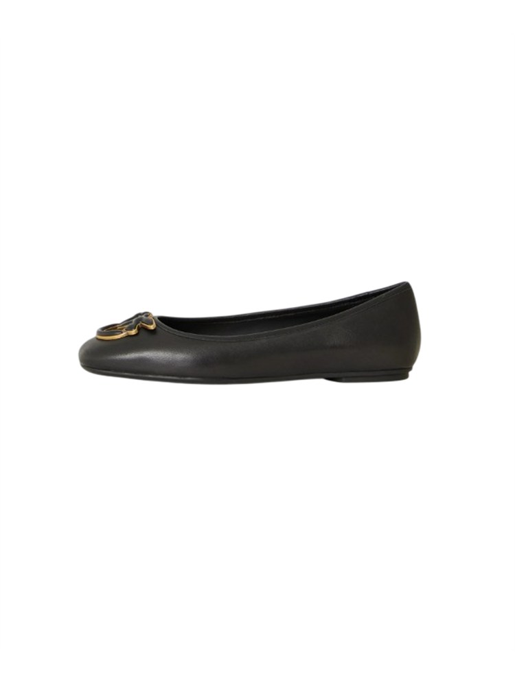 Ballerine Pinko in nappa nera con logo