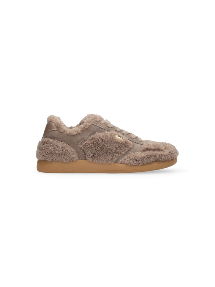 Sneakers Connor Liu Jo donna in tessuto teddy tortora