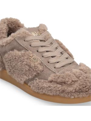 Sneakers Connor Liu Jo donna in tessuto teddy tortora in DONNA