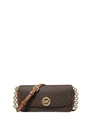 Borsa Nolita Michael Michael Kors in tela marrone logo in DONNA