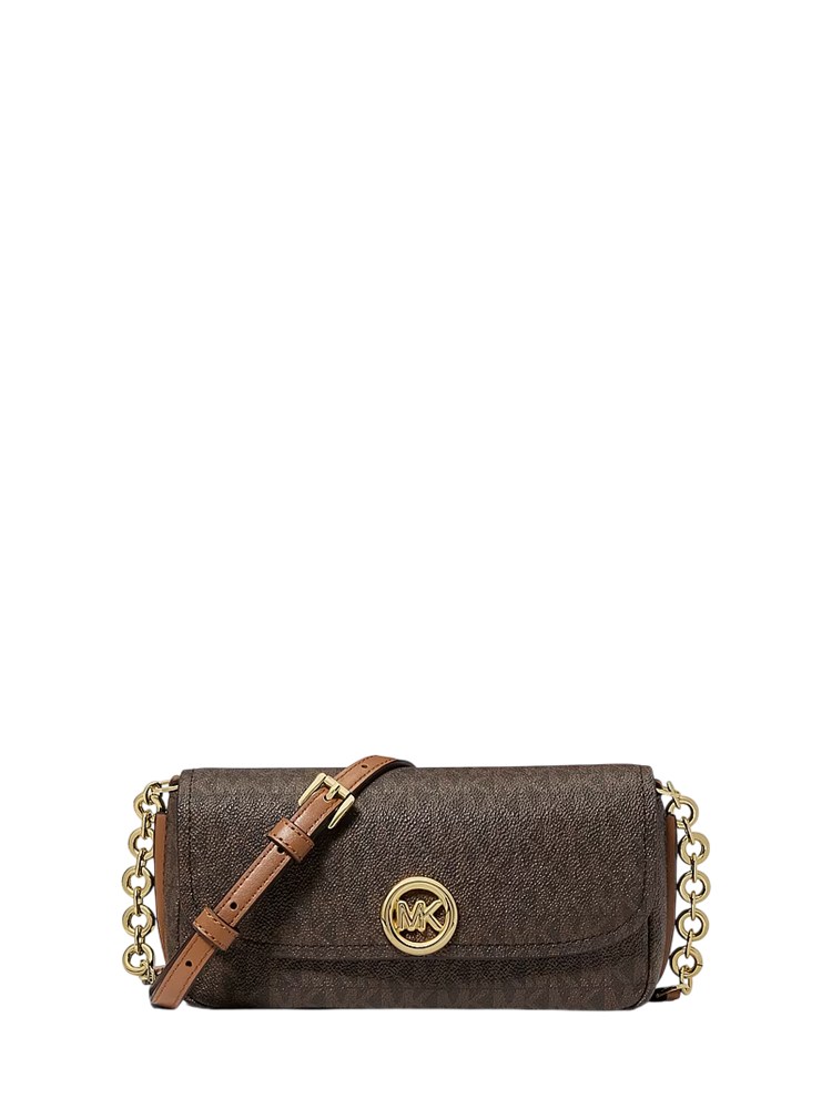 Borsa Nolita Michael Michael Kors in tela marrone logo