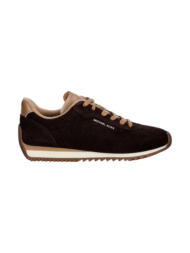 Sneakers Rhodes Trainer Michael Michael Kors donna in camoscio marrone