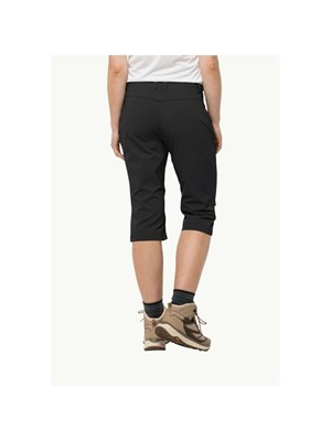 JACK WOLFSKIN 1503722 6000 3/4 Pant Nero Donna in Abbigliamento