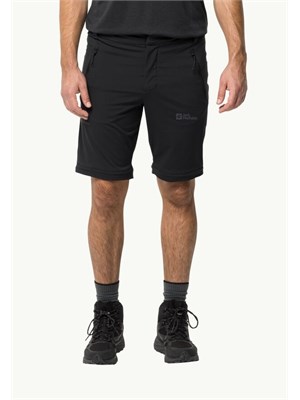 JACK WOLFSKIN 1508211 6000 Pant Zip Off Nero Uomo in Abbigliamento