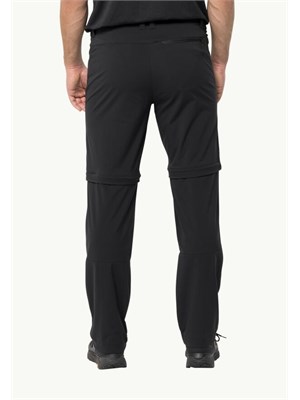 JACK WOLFSKIN 1508211 6000 Pant Zip Off Nero Uomo in Abbigliamento