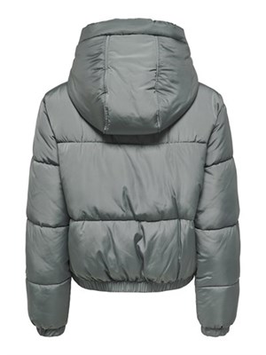 ONLY 15304823 Ang Onlevi Puffer Grigio-Argento Donna in Abbigliamento