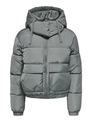 ONLY 15304823 Ang Onlevi Puffer Grigio-Argento Donna in Abbigliamento