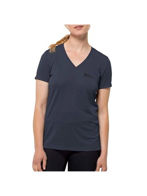 JACK WOLFSKIN 1801693 1010 T-Shirt Mc Grigio Donna in Abbigliamento