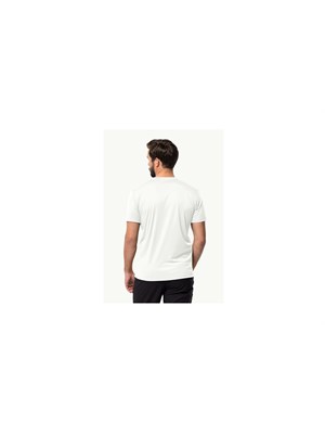 JACK WOLFSKIN 1807072 5488 T-Shirt Mc Bianco Uomo in Abbigliamento