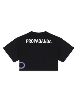 PROPAGANDA 23FWPRTS912 Tee Blk Lg Vrt Nero Donna in Abbigliamento