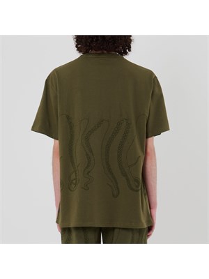 IUTER-OCTOPUS 23WOTS03 Tee Arm Oct.Outlin Verde Uomo in Abbigliamento