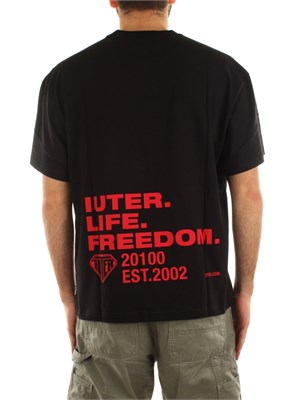 IUTER 24WITS03 Tee Blk Freedom Nero Uomo in Abbigliamento