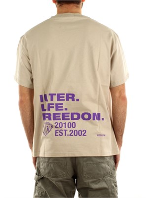 IUTER 24WITS03 Tee Ice Freedom Argento Uomo in Abbigliamento