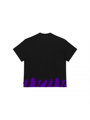 IUTER-OCTOPUS 24WOTS26 Tee Blk Oct.Lower Viola-Nero Uomo in Abbigliamento