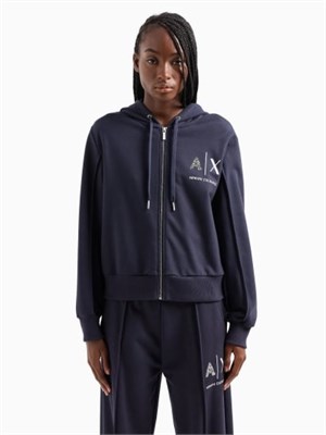 ARMANI EXCHANGE 3DYM33 Yjfez 1593 Felpa Blu Donna in Abbigliamento