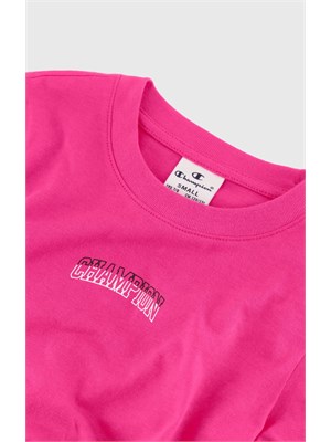 CHAMPION 404815 Ps025 T-Shirt Man Lunga Rosa-Viola Bambino in Abbigliamento