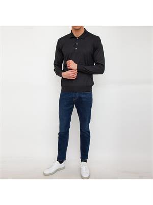 POLO BRIONI NERO in UOMO