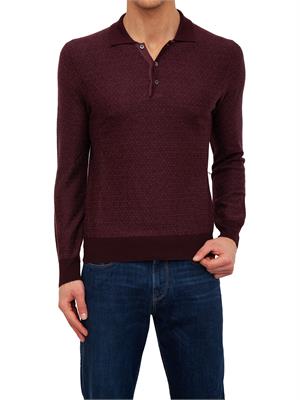 MAGLIA CANALI BORDEAUX in UOMO