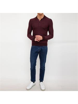 MAGLIA CANALI BORDEAUX in UOMO
