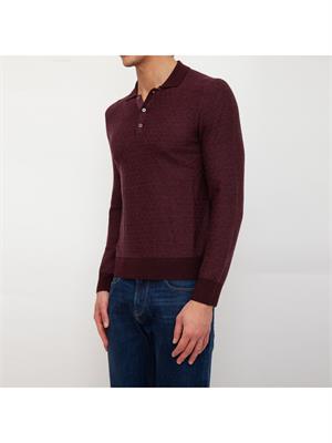 MAGLIA CANALI BORDEAUX in UOMO