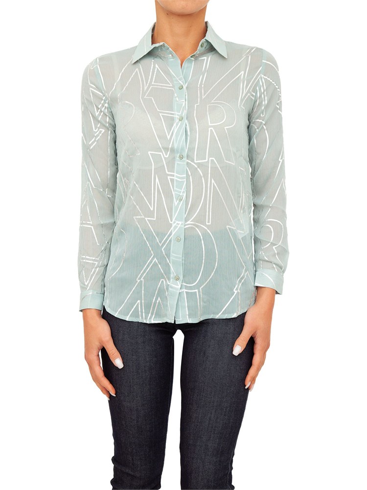 CAMICIA MANICA LUNGA ARMANI EXCHANGE VERDE ACQUA