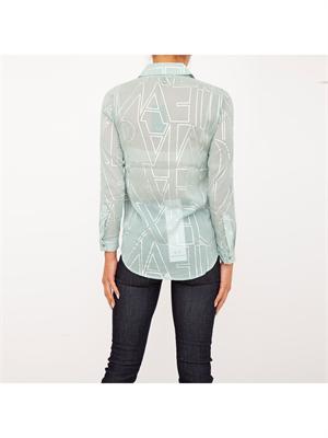 CAMICIA MANICA LUNGA ARMANI EXCHANGE VERDE ACQUA in DONNA