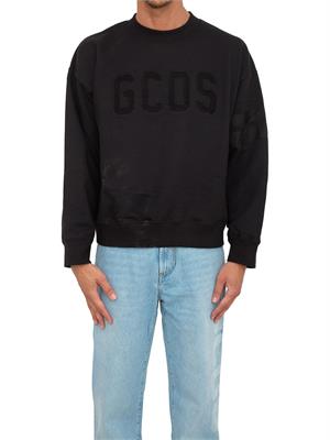 FELPA GCDS NERO in UOMO