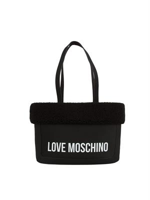 BORSA A SPALLA LOVE MOSCHINO NERO in DONNA