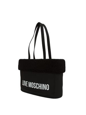 BORSA A SPALLA LOVE MOSCHINO NERO in DONNA