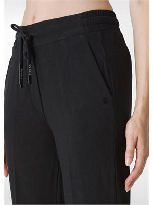 DEHA D93685 10009 Pant Comf Dritto Nero Donna in Abbigliamento