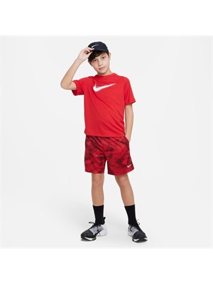 NIKE Dri-Fit Multi T-Shirt Unisex-Bambini E Ragazzi University Red/White Bambino in Abbigliamento