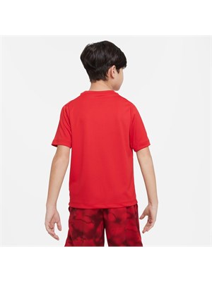 NIKE Dri-Fit Multi T-Shirt Unisex-Bambini E Ragazzi University Red/White Bambino in Abbigliamento