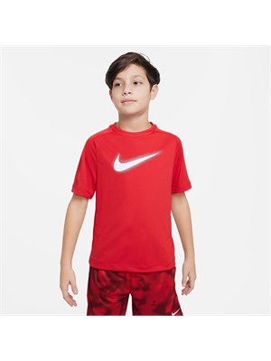 NIKE Dri-Fit Multi T-Shirt Unisex-Bambini E Ragazzi University Red/White Bambino in Abbigliamento