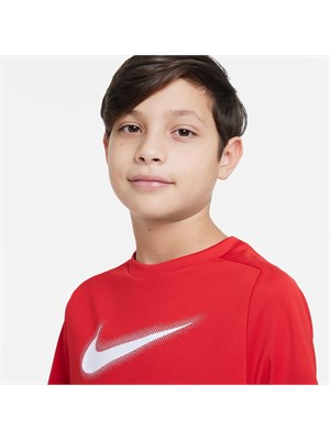 NIKE Dri-Fit Multi T-Shirt Unisex-Bambini E Ragazzi University Red/White Bambino in Abbigliamento