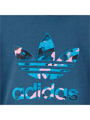 ADIDAS Hk0283 - Felpa Con Cappuccio, Colore: Blu Bambino in Abbigliamento