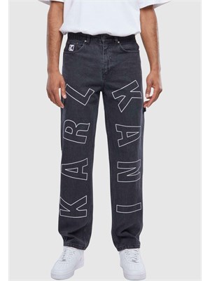 HYPE Karl Kani  Km233-049 Jeans Bl Baggy Wr Nero Uomo in Abbigliamento