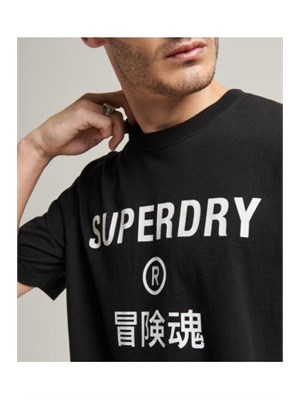 SUPERDRY M1011656A Gi5 Blk2 T-Shirt Nero Uomo in Abbigliamento