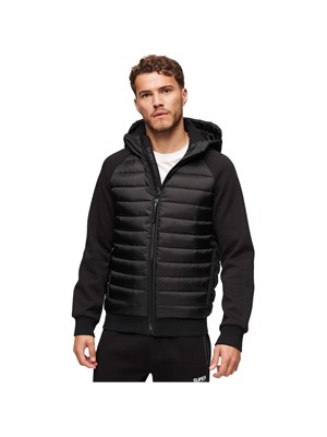 SUPERDRY M2013104A 02A Giacca Hybrid Nero Uomo in Abbigliamento