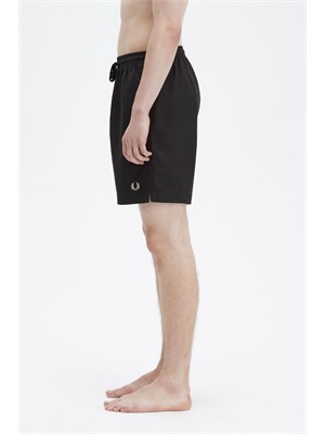 FRED PERRY S8508 253P Swimshort Nero Uomo in Abbigliamento