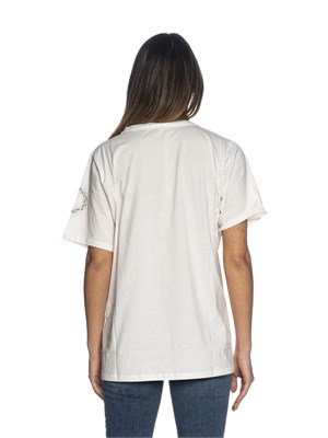 LIU JO Ta4138JS923 10604 T-Shirt Mc Bianco Donna in Abbigliamento