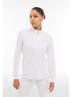 FREDDY Wtrs3 W Felpa Zip Bianco Donna in Abbigliamento