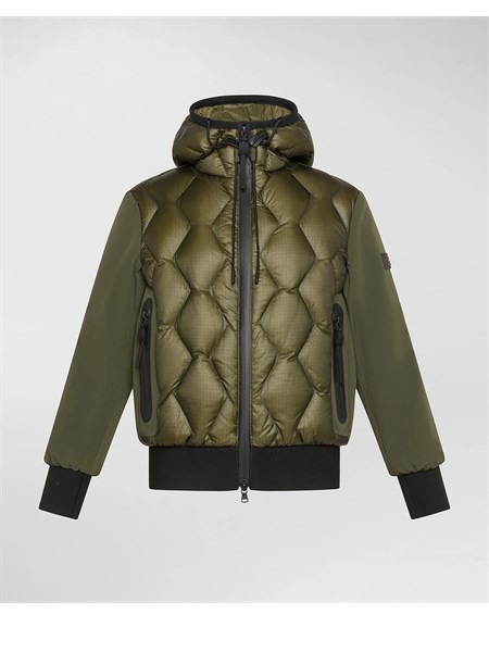 bomber peuterey verde in ripstop con trapunta rombi pkk2105koonskjbmat