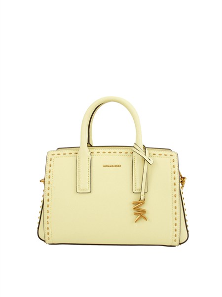 borsa a mano michael kors laila piccola in pelle con borchie lime 30s6a9is1l