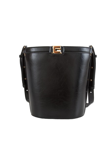 borsa a secchiello elisabetta franchi effetto naplak nera bs16a61e2
