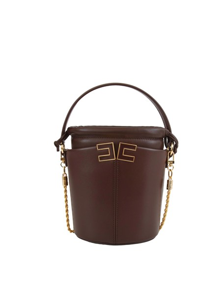 borsa a secchiello elisabetta franchi in ecopelle marrone bs92a61e2
