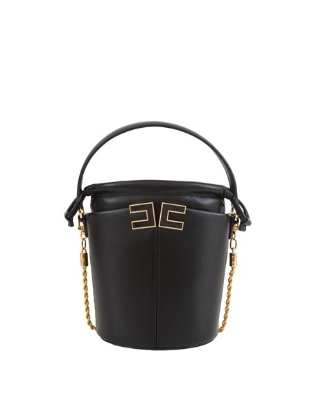 borsa a secchiello elisabetta franchi in ecopelle nera bs92a61e2