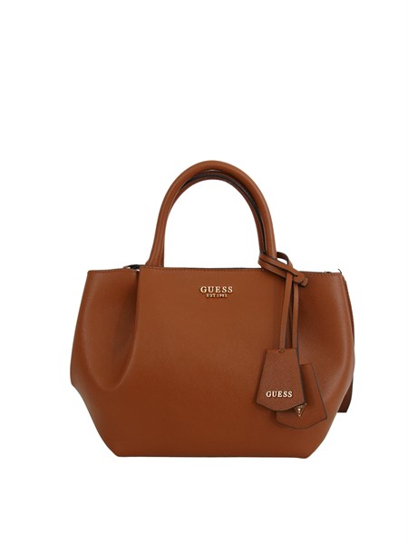 borsa amorette guess jeans in ecopelle saffiano cuoio hwbg7898060