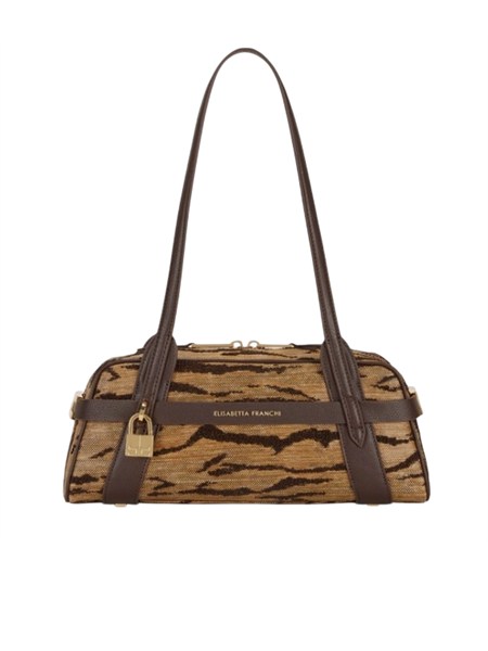 borsa bauletto elisabetta franch marrone stampa tigre bs11a62e2