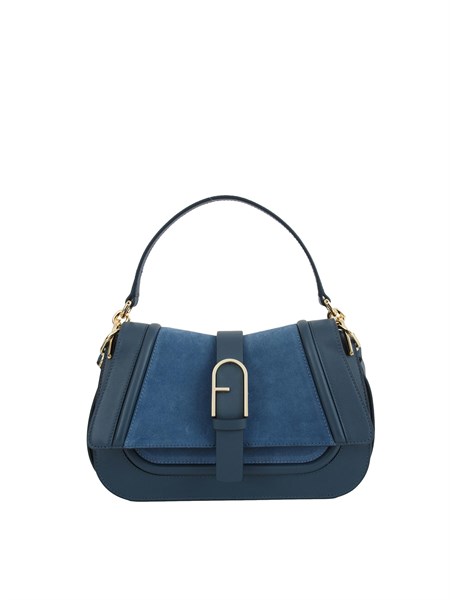borsa furla flow in pelle scamosciata blu wb01822bx2567